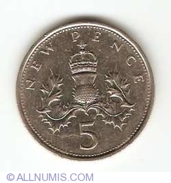 5 New Pence 1978