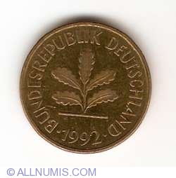 Image #2 of 5 Pfennig 1992 J