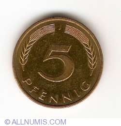 Image #1 of 5 Pfennig 1992 J