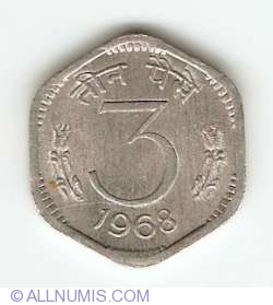 Image #1 of 3 Paise 1968 (C)