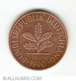 Image #2 of 2 Pfennig 1990 G