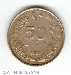 Image #1 of 50 Turkish Lira 1987