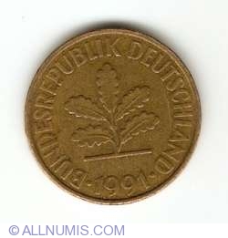 Image #2 of 10 Pfennig 1991 D