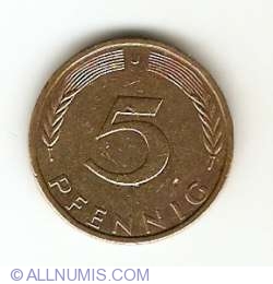 Image #1 of 5 Pfennig 1971 J