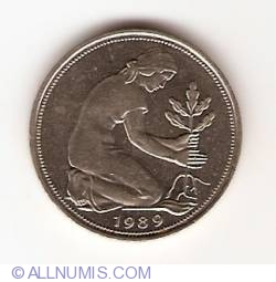 Image #2 of 50 Pfennig 1989 G