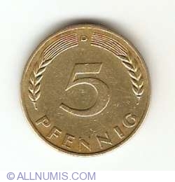 Image #1 of 5 Pfennig 1966 D