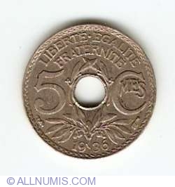 Image #1 of 5 Centimes 1936