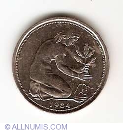 Image #2 of 50 Pfennig 1984 J