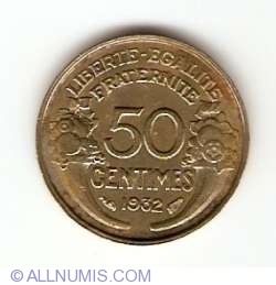 50 Centimes 1932 (open 9)
