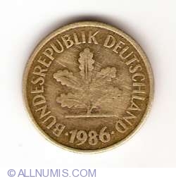 Image #2 of 5 Pfennig 1986 J