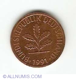 Image #2 of 1 Pfennig 1991 G