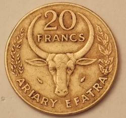 Image #1 of 20 Francs (4 Ariary) 1981