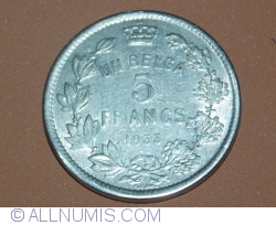 5 Francs 1933 (French) Position B