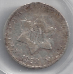 Three Cent Piece 1852