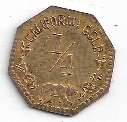 Image #2 of [COUNTERFEIT] 1/4 California Gold 1858