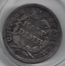Image #2 of Seated Liberty Half Dime 1856
