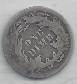 Image #2 of Seated Liberty Dime 1891