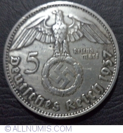 5 Reichsmark 1937 F