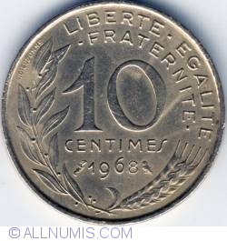 Image #1 of 10 Centimes 1968
