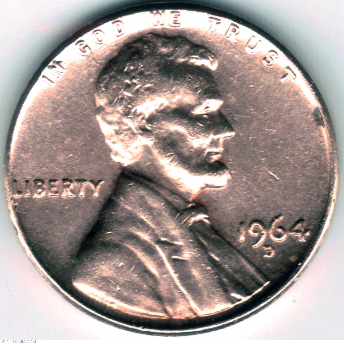 Details about   1964  ONE LINCOLN MEMORIAL CENT #7 