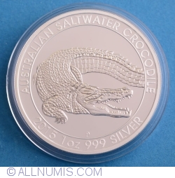 Image #2 of 1 Dollar 2015 - Saltwater Crocodile