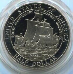 Image #2 of Half Dollar 1992 S - Columbus Quincentenary