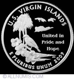 Quarter Dollar 2009 S - US Virgin Islands  Silver Proof
