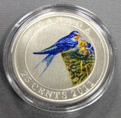 25 Cents 2011 - Barn Swallow  Specimen