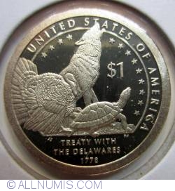 Image #2 of Sacagawea Dollar 2013 S - Treaty with the Delawares  Proof