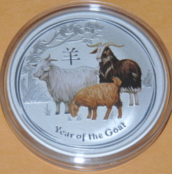 Image #2 of 1 Dollar 2015 - Year of the Goat (Color)