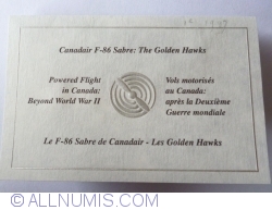 20 Dollars 1997 - Canadian Aviation Series - Canadair F-86 Sabre Jet