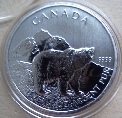 Image #2 of 5 Dollars 2011 Wildlife-Grizzly Bear
