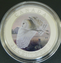Image #2 of 25 Cents 2013 Barn Owl
