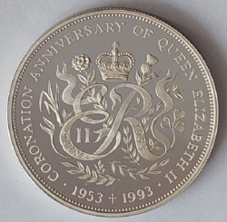 Image #2 of 2 Pounds 1993 - 40th Anniversary of Coronation Elizabeth II