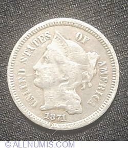 Image #1 of Three Cent Piece 1871