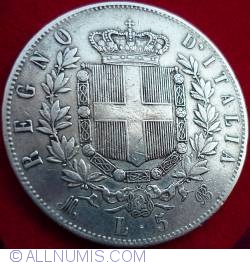 5 Lire 1873 M