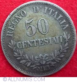 Image #1 of 50 Centesimi 1863 M
