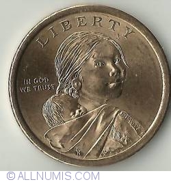 Image #2 of Sacagawea Dollar 2011 D - Pipa Pacii - Tratatul Wampanoag
