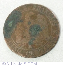 Image #1 of 5 Centimes 1857 K