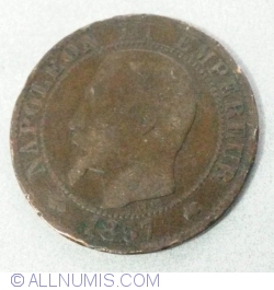 Image #2 of 5 Centimes 1857 K