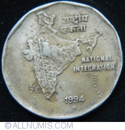 2 Rupees 1994 (H*)