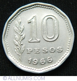 Image #1 of 10 Pesos 1966