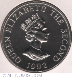2 Pounds 1992 - Queen Elizabeth the Second - 40th Anniversary of Queen's Reign