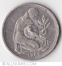 Image #2 of 50 Pfennig 1986 D