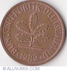 Image #2 of 2 Pfennig 1989 F