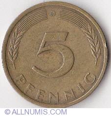 Image #1 of 5 Pfennig 1972 D