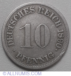 Image #1 of 10 Pfennig 1890 F