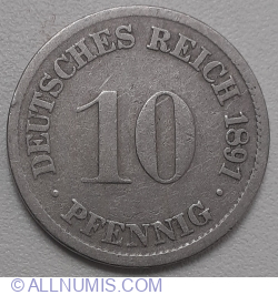 10 Pfennig 1891 D
