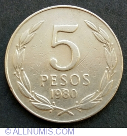 Image #1 of 5 Pesos 1980