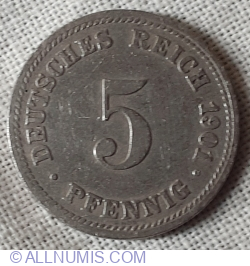 Image #1 of 5 Pfennig 1901 D